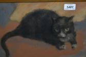 HUNT Cecil Arthur 1873-1965,cat seated on a cushion,Lawrences of Bletchingley GB 2018-09-04