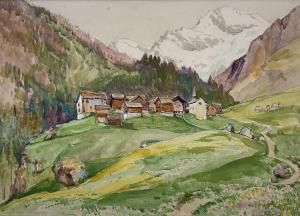 HUNT Cecil Arthur 1873-1965,Zermatt from the Matterhorn,David Duggleby Limited GB 2023-12-08