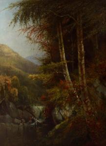 HUNT Charles Day,MOUNTAIN RIVER LANDSCAPE - POSSIBLY THE ADIRONDACK,1881,Potomack 2012-02-11