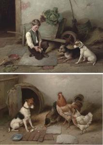 HUNT Claude 1800-1900,The mouse trap; and Farmyard friends,1899,Christie's GB 2006-03-15
