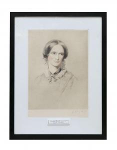 HUNT George Sidney 1800-1900,Portrait of Charlotte Bronte,Adams IE 2018-06-17