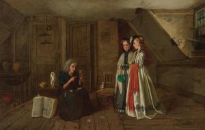 HUNT Jnr. Charles 1829-1900,A visit to the fortune teller,1869,Bonhams GB 2023-11-15