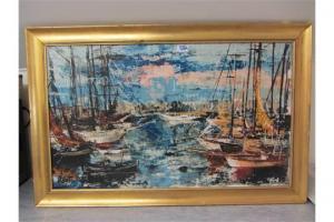 HUNT 1800-1800,Marseilles Harbour,1950,David Duggleby Limited GB 2015-09-12
