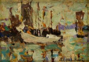 HUNT Thomas Lorraine 1882-1938,Harbor Scene,1935,Swann Galleries US 2020-09-17
