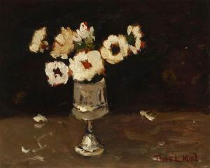 HUNT Thomas 1854-1929,White flowers in a
footed vase,John Moran Auctioneers US 2009-02-17