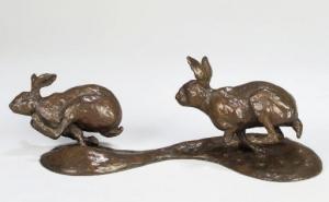 HUNT Wendy 1969,Hares in the snow,Christie's GB 2007-11-07