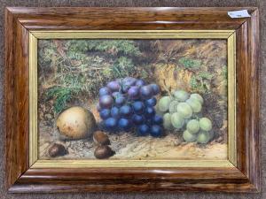 HUNT William Henry 1790-1864,Still life with grapes, pear and conkers,Keys GB 2024-01-19