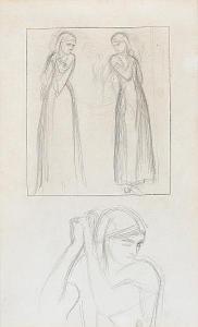 HUNT William Holman,Studies for the headpiece to 'The Lady of Shalott',Sotheby's 2007-03-20