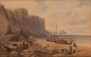 HUNT William Howes 1806-1879,Untitled (Figures on the Beach),1875,Hindman US 2019-11-21