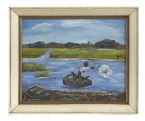 HUNTER Anna 1892-1985,Throwing a Fishing Net,New Orleans Auction US 2017-07-23