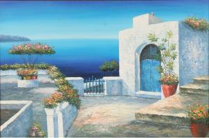 HUNTER P,Grecian ocean terrace scenic,Ripley Auctions US 2009-09-26