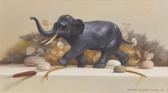 HUNTER Robert Douglas 1928-2014,Arrangement with a Siamese Elephant,1995,Grogan & Co. US 2019-11-17