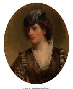 HUNTINGTON Daniel 1816-1906,Portrait of a Lady,1849,Heritage US 2024-03-22