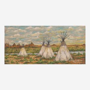 HUNTINGTON Dwight W. 1860-1906,Tipis,1900,Freeman US 2023-06-06