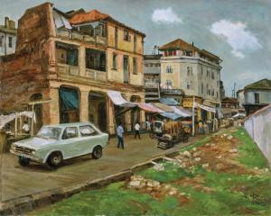 HUO CHENG Yeh 1900-1900,Small Town in Singapore,1979,Kingsley's CN 2009-07-05