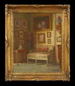 HUREL Suzanne 1876-1956,A Quiet Corner,New Orleans Auction US 2012-12-01