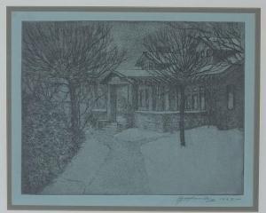 HURLEY Edward Timothy 1869-1950,Scene of house in the snow,1927,Quinn's US 2014-05-17