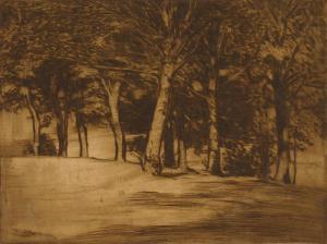 HURLEY Edward Timothy 1869-1950,Trees in Eden Park,1914,Rachel Davis US 2023-08-05