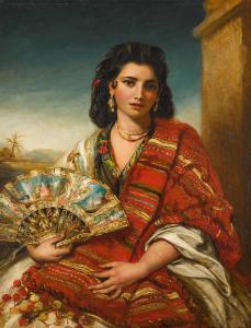 HURLSTONE Frederick Yeates 1801-1869,The Queen of the Spanish Gipsies at the Cuesta ,1862,Sotheby's 2023-09-08