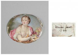 HURTER Johann Heinrich 1734-1799,jeune femme en Pomone.,1769,Delorme-Collin-Bocage FR 2020-06-04