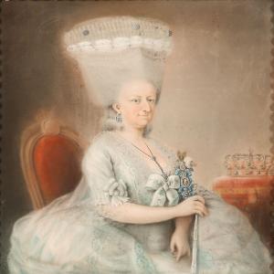 HURTER Johann Heinrich,Portrait of Queen Juliane Marie of Denmark,Bruun Rasmussen 2011-04-25