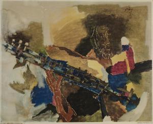 HUSAIN Maqbool Fida 1915-2011,Mosaic of Music,1970,Christie's GB 2024-03-27