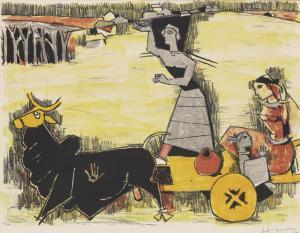 HUSAIN Maqbool Fida 1915-2011,Untitled,1950,Christie's GB 2018-09-12