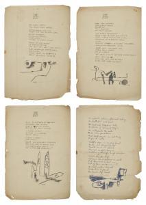 HUSAIN Maqbool Fida 1915-2011,Untitled (Poetry Manuscripts),1956-57,Christie's GB 2024-03-27