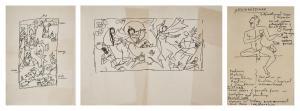 HUSAIN Maqbool Fida,Untitled (Raj Series); Untitled (Krishna Leela); U,1990,Christie's 2024-03-27