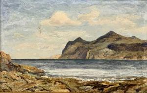 HUSON Thomas 1844-1920,coastal view looking towards cliffs,Rogers Jones & Co GB 2023-04-25