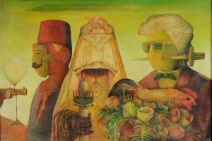 HUSSEIN Attiya,three figures with masks,Charterhouse GB 2017-04-20