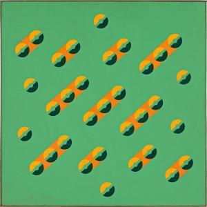 HUTCHINSON Peter Arthur 1930,Orange on Green,1965,Swann Galleries US 2023-11-16