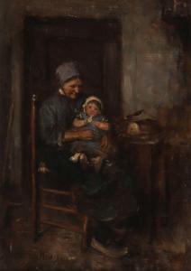 HUTCHINSON Robert Gemmell 1855-1936,MOTHER & CHILD,Ross's Auctioneers and values IE 2024-03-20