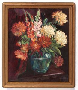 HUTCHISON Ellen W 1868-1937,Still life of flowers in a glass vase,Eldred's US 2016-09-23
