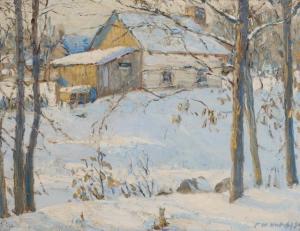 HUTCHISON Frederick William 1871-1953,Barn in Winter,William Doyle US 2022-01-18