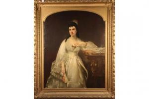 HUTCHISON James 1800-1800,Portrait of Mrs David Sinclair,1873,Tooveys Auction GB 2015-12-02