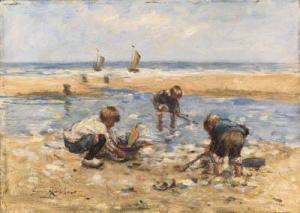HUTCHISON Robert Gemmell 1860-1936,Children playing on a beach,Christie's GB 1999-10-28