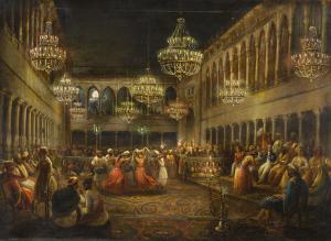HUTCHISSON William Henry Florio 1773-1857,A NAUTCH ATTHE COURT OF HUMAYUN JAH, NAWAB OF B,Sotheby's 2017-10-24