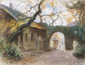 HUTH Franz 1876-1970,Portal am Heidelberger Schloß mit kleinem Gartenha,Winterberg Arno 2024-04-20