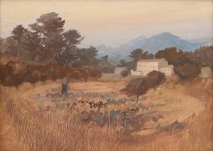 HUTTER David 1930-1990,Italian landscape with a villa at dusk,Woolley & Wallis GB 2023-12-13