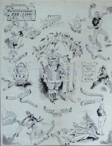 hutton Percy 1874-1945,Five calendar cartoons,1898,David Lay GB 2010-01-14