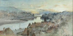 HUTTON Robert Langley 1883-1919,Whitby Harbour,1920,Anderson & Garland GB 2022-07-20