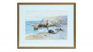 HUTTON Thomas Swift 1865-1935,Burnmouth Harbour,1920,Anderson & Garland GB 2023-07-19