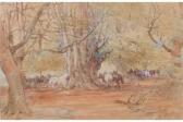 HUTTULA Richard C 1866-1887,Horses by an Oak Tree,1875,John Nicholson GB 2015-07-15
