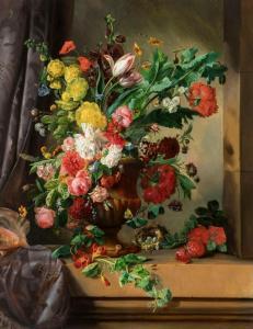 HUYGENS François Joseph 1820-1908,Still life with flowers,1849,De Vuyst BE 2024-03-02