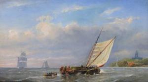 HUYGENS Johannes 1833-1910,Zeilschepen op het water,1873,Venduehuis NL 2022-02-22