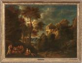 HUYSMANS Cornelis 1648-1727,Paesaggio con scena galante,Farsetti IT 2022-10-28