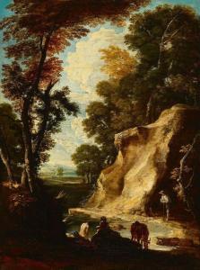 HUYSMANS Cornelis 1648-1727,Paysage animé,Aguttes FR 2023-06-22