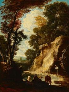 HUYSMANS Cornelis 1648-1727,Paysage animé,Aguttes FR 2022-12-06