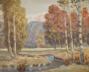 HYŻY Zygmunt 1911-1983,Landscape With A River,1972,Desa Unicum PL 2020-07-02